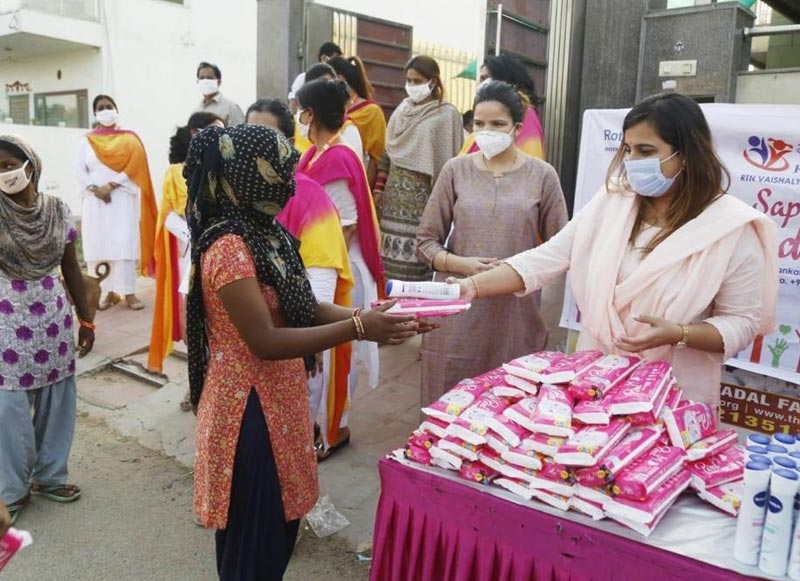 Distribution of Sanitary Napkins