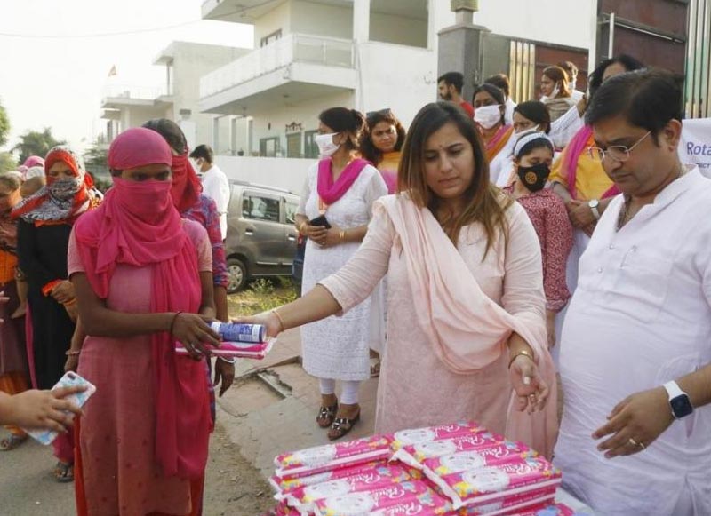 Distribution of Sanitary Napkins