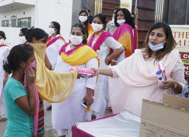 Distribution of Sanitary Napkins